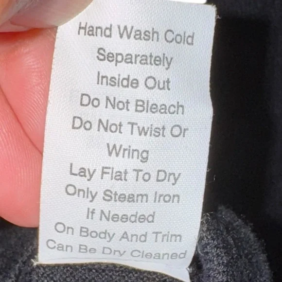 CAbi Black Tuxedo Fringe Cashmere Cotton Cardigan size medium - Picture 5 of 6